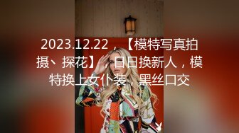 2023.12.22，【模特写真拍摄丶探花】，日日换新人，模特换上女仆装，黑丝口交