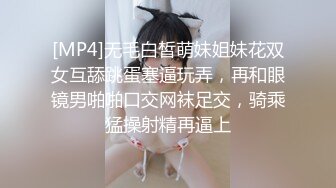 [MP4]无毛白皙萌妹姐妹花双女互舔跳蛋塞逼玩弄，再和眼镜男啪啪口交网袜足交，骑乘猛操射精再逼上