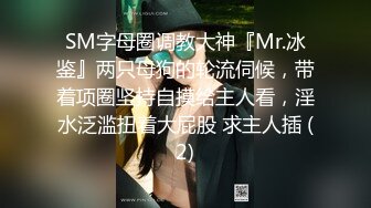 SM字母圈调教大神『Mr.冰鉴』两只母狗的轮流伺候，带着项圈坚持自摸给主人看，淫水泛滥扭着大屁股 求主人插 (2)